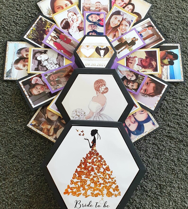 Hexagon Explosion Box With Photos ready Product With 24 Etsy