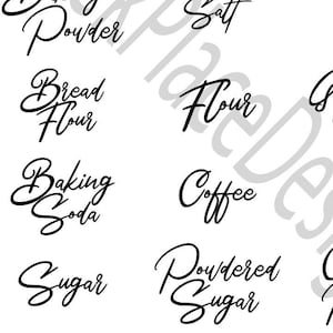 Baking Pantry Labels Buncle SVG, PNG  Files for Cricut, Silhouette Cameo, 15 Pantry Labels, Instant Download Digital Download