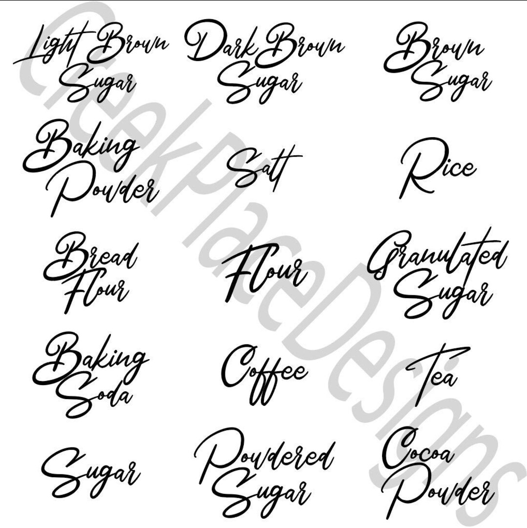 Baking Pantry Labels Buncle SVG PNG Files for Cricut - Etsy Australia