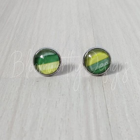 Grass stud earring discount