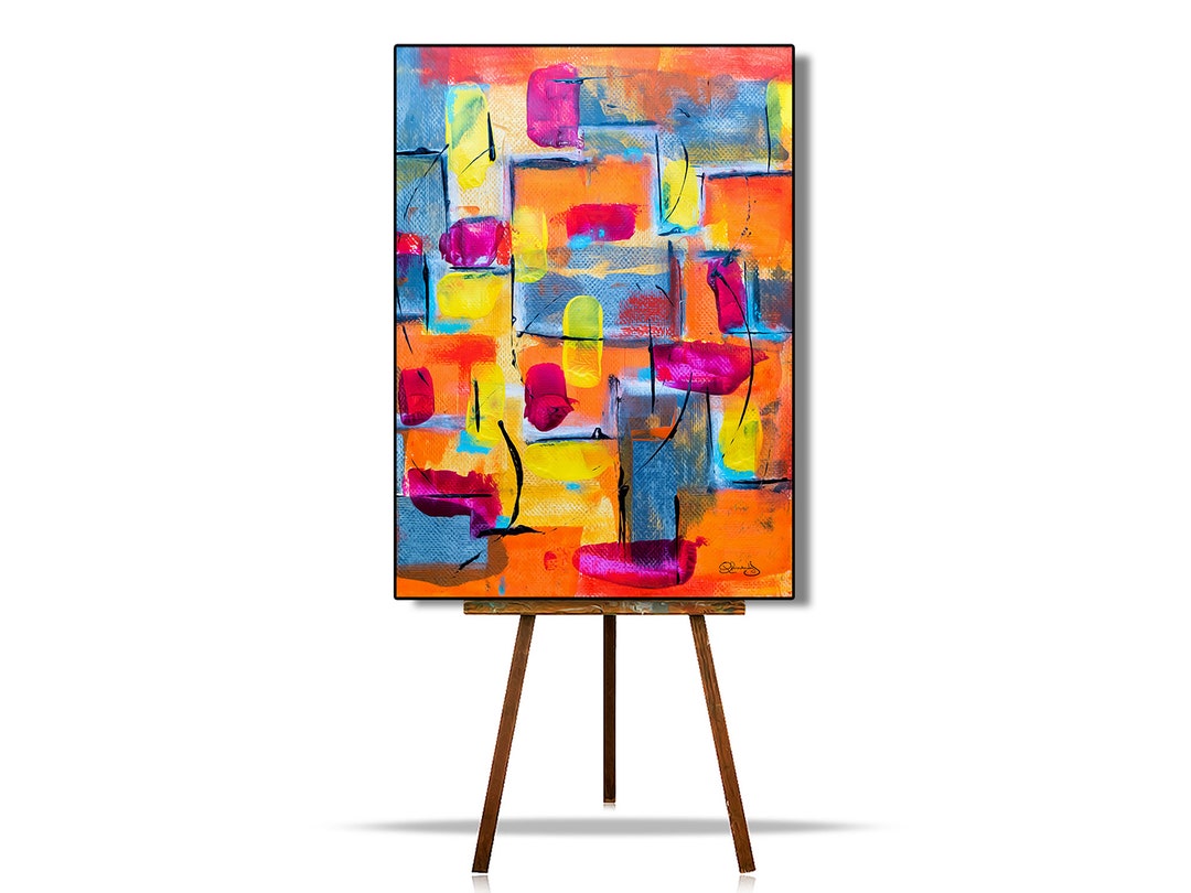 Modern Abstract Art Canvas Print Abstract Art Contemporary Etsy
