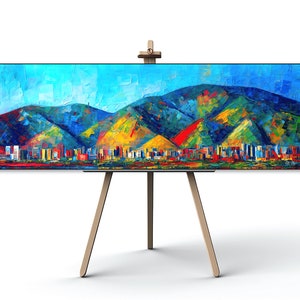 Abstract Geometric Poetry Inspired by Claude Monet, Avila Canvas Prints Wall Art, Avila Contemporary Art, Avila Abstract Art, Venezuelan Art
