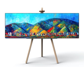 Abstract Geometric Poetry Inspired by Claude Monet, Avila Canvas Prints Wall Art, Avila Contemporary Art, Avila Abstract Art, Venezuelan Art