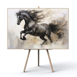 Horse, Abstract Horse Print, Horse Canvas Print, Wild Horse Canvas Wall Art, Horse Wall Decor, Horse Artwork, Animal Wall Decor