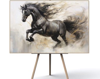Horse, Abstract Horse Print, Horse Canvas Print, Wild Horse Canvas Wall Art, Horse Wall Decor, Horse Artwork, Animal Wall Decor