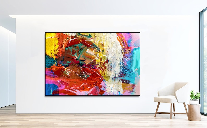 Abstract Home Decor Wall Art, Modern Abstract Canvas Wall Art, Fine Art ...