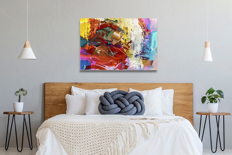 Abstract Home Decor Wall Art, Modern Abstract Canvas Wall Art, Fine Art ...