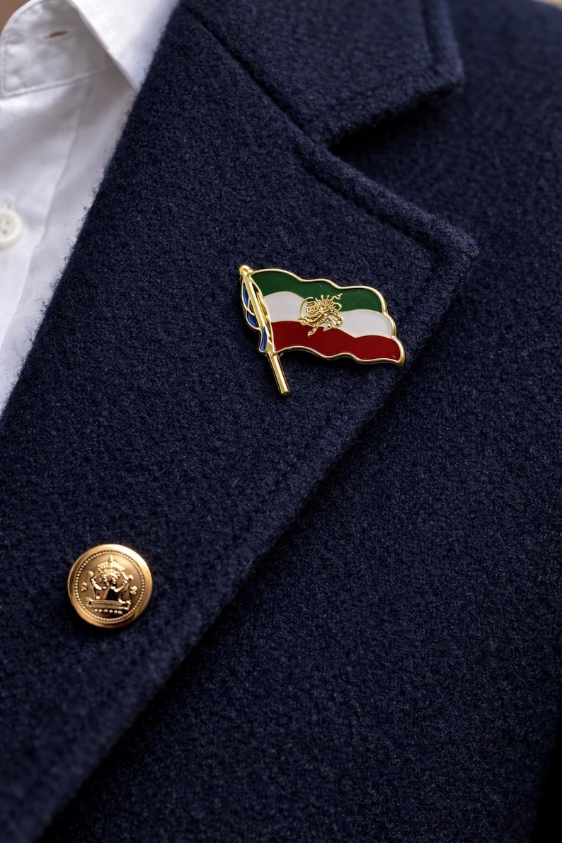 Persian Heritage Enamel Pin – Flag of Iran Made in US - Etsy