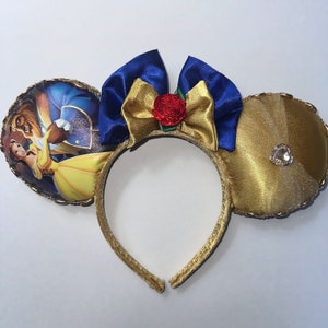 Beauty and The Beast  Mouse Ears | Disney Inspired  Beauty and the Beast  Headband | Beauty and The Beast Handmade Headband