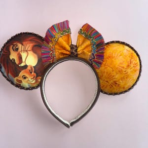 Lion King Mouse Ears | Lion King Simba Handmade Headband |Disney inspired Simba Mouse Ears |Lion King Headband |Custom Designed Mouse Ears