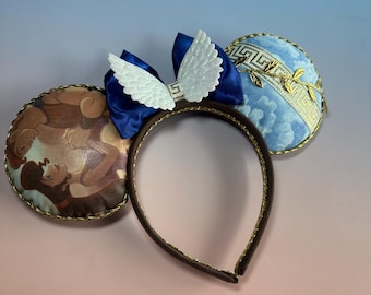 Diadema con orejas de ratón Hércules Megara hecha a mano / Inspirada en Disney