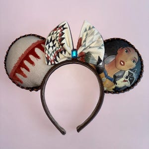 Pocahontas  Mouse Ears | Pocahontas handmade Ears | Custom Mouse Ears | Pocahontas handmade headband | custom designed Pocahontas ears