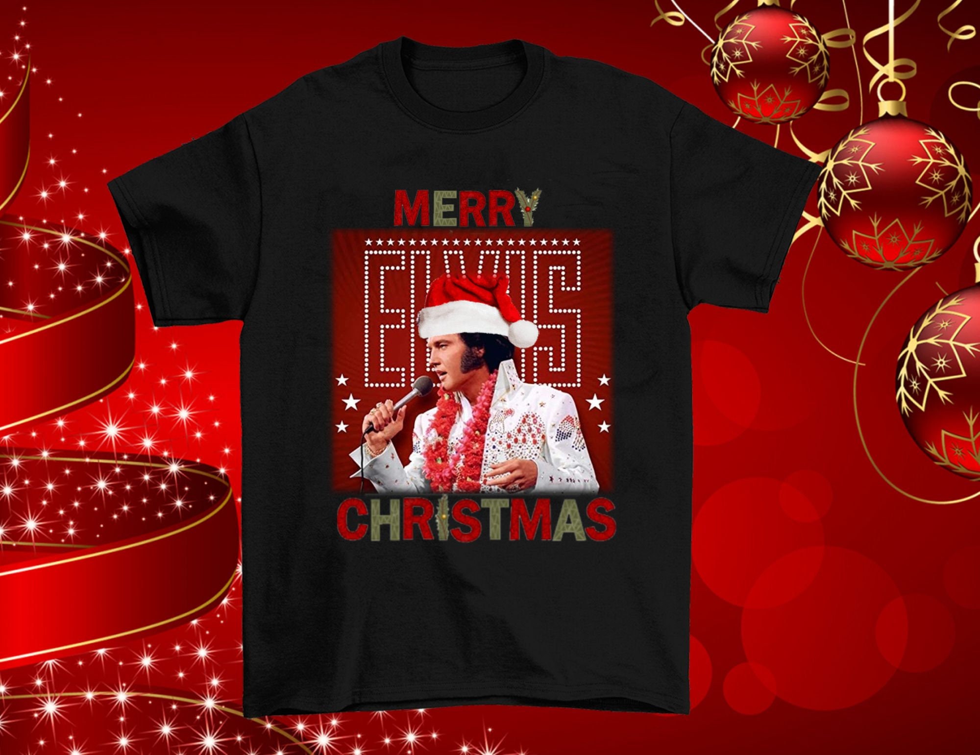 Discover Elvis Presley Xmas Gift for Elvis Fans Shirt, The King Rock & Roll Gift