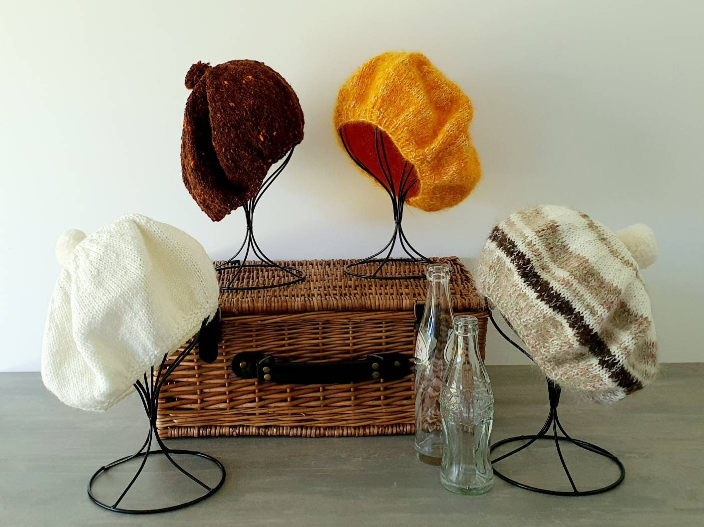 Berets in Rare Vintage and Australian Wool, Autumn, Winter, Ladies