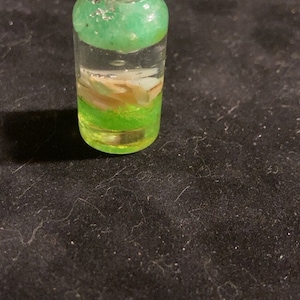 handmade resin bottle pendant(small) with shells and sand