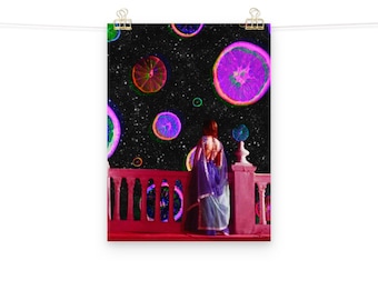 Aishwarya Rai Space & Citrus Art: Bollywood Matte Poster
