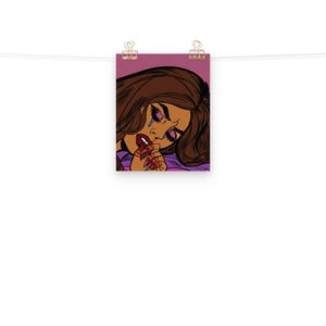 Desi Comic Book Crying Girl Matte Wall Art Poster Print | 8x10 | Gifts for South Asian Friends