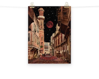 Grand Bazaar Surrealism Istanbul Inspired Poster Wall Art Print | Persian Rug