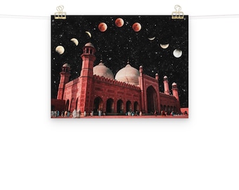 Badshahi Masjid | Pakistani Mosque | Matte Poster Print | South Asia | Gifts for Desi Friends