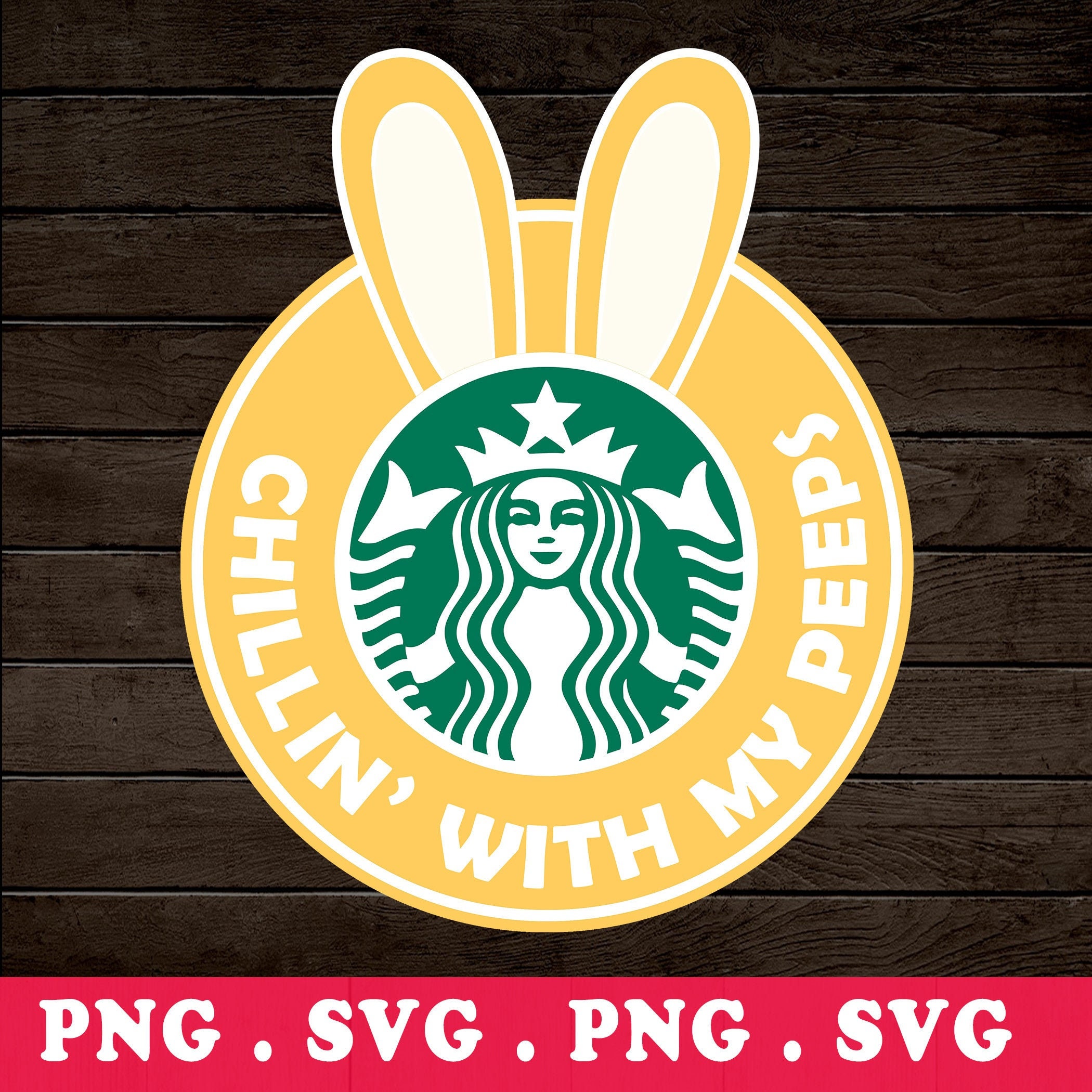Easter Day Starbucks Ring Starbucks Easter Bunny Rabbit Logo Etsy
