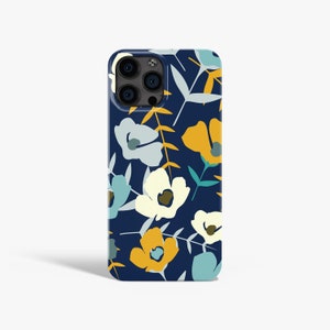FLOWER NAVY iPhone 15 Pro Max Case, iPhone 14 Pro Case, iPhone 13 Pro Max, iPhone 12, iPhone 11 , iPhone XR, iPhone X 7 8 Plus 6 6S