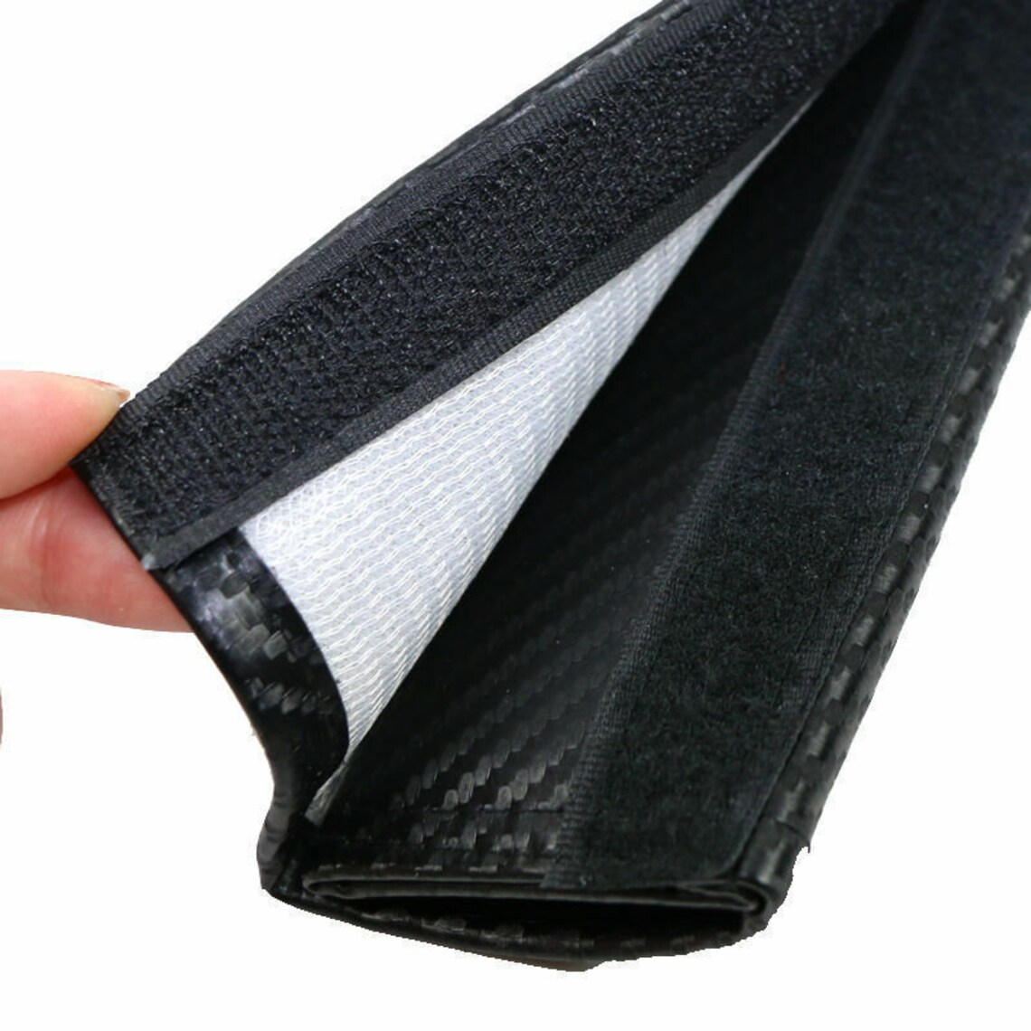 2x Black Carbon Fiber Seat Belt Cover Shoulder Pads for Etsy