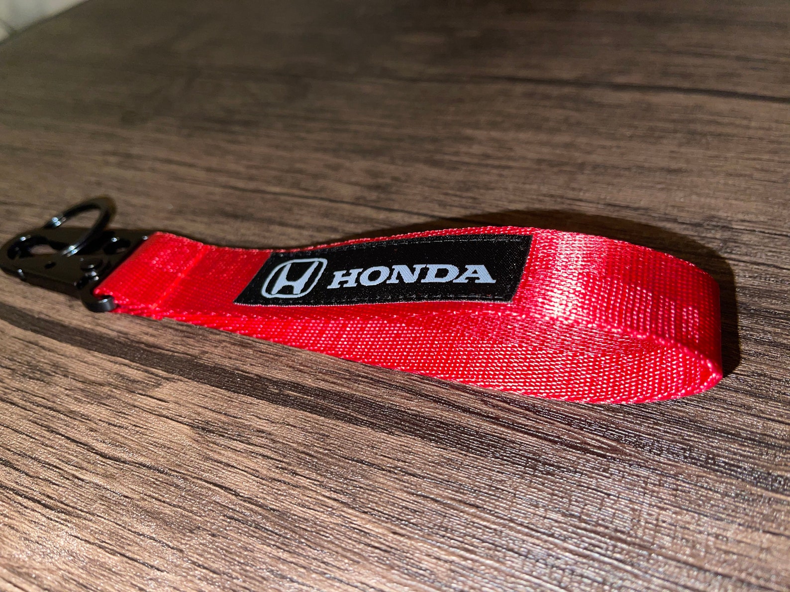 HONDA Racing Keychain Wrist Lanyard with Metal Keyring Civic Etsy