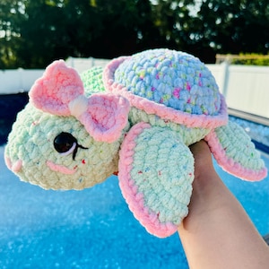Bella Tortuga Marina, Pretty Turtle, Stuffed Turtle, Amigurumi Tortuga, Lovely Gift, Soft Turtle, Crochet Tortuga, Amigurumi de Tortuga