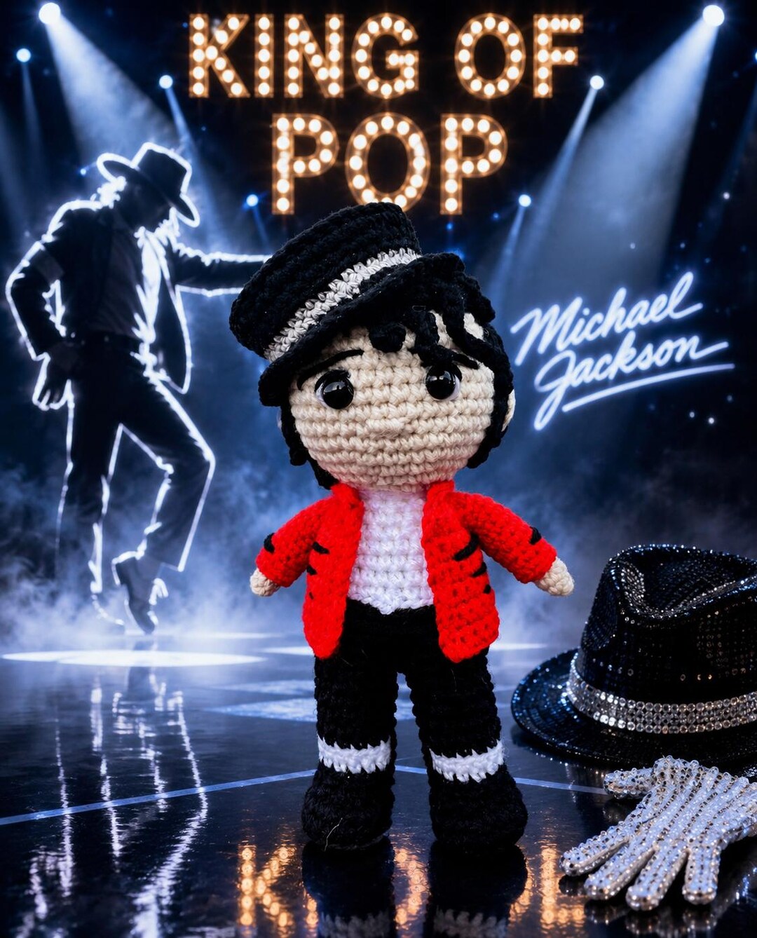 Crochet Michael Jackson Doll, King of Pop Amigurumi - Etsy