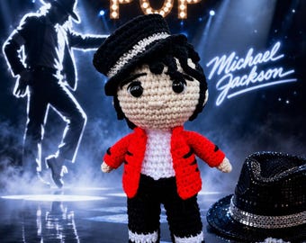 Crochet Michael Jackson Doll, King of Pop Amigurumi
