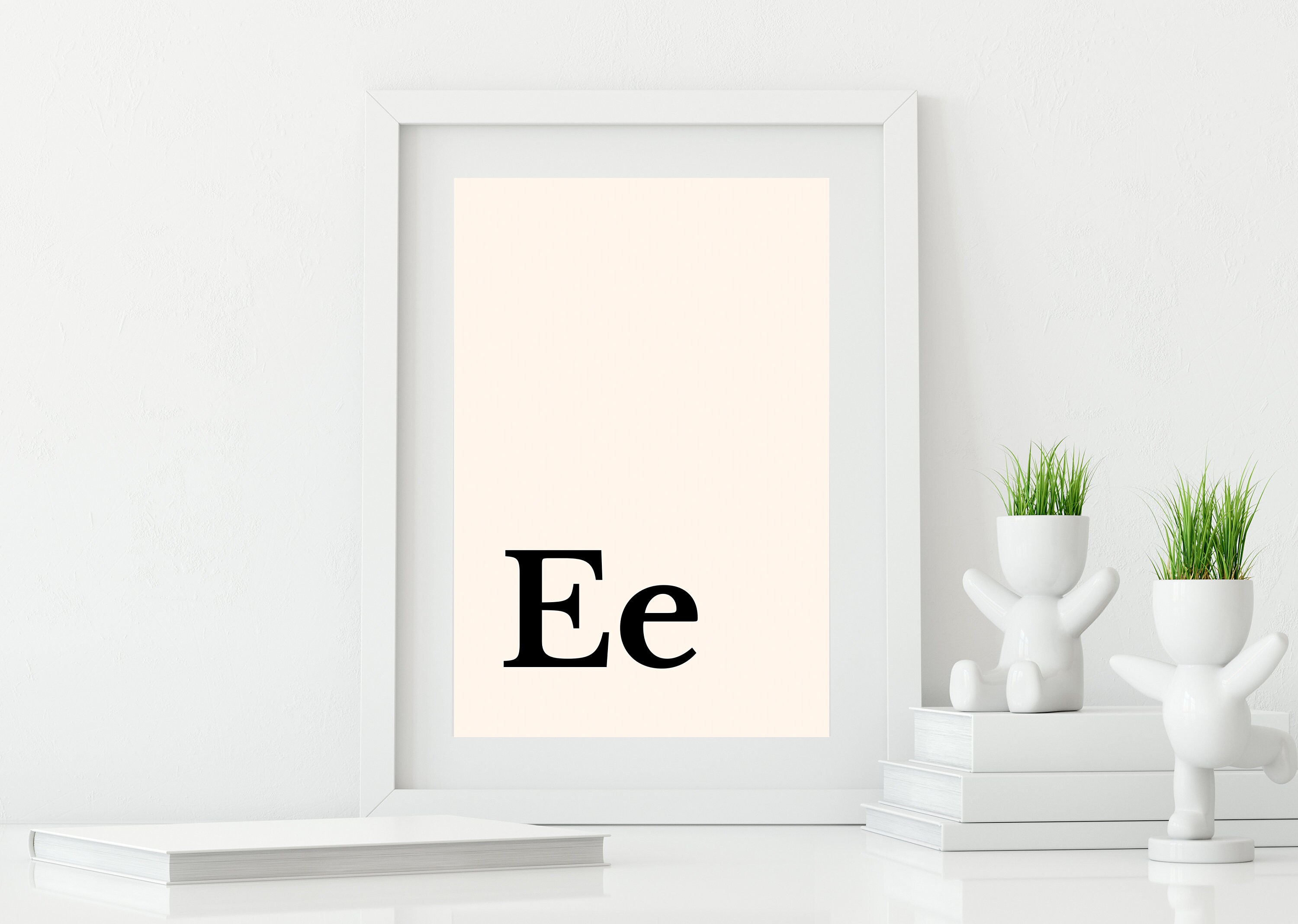 Buchstabe EWandKunst Brief EDruck minimalistische Kunst Etsy