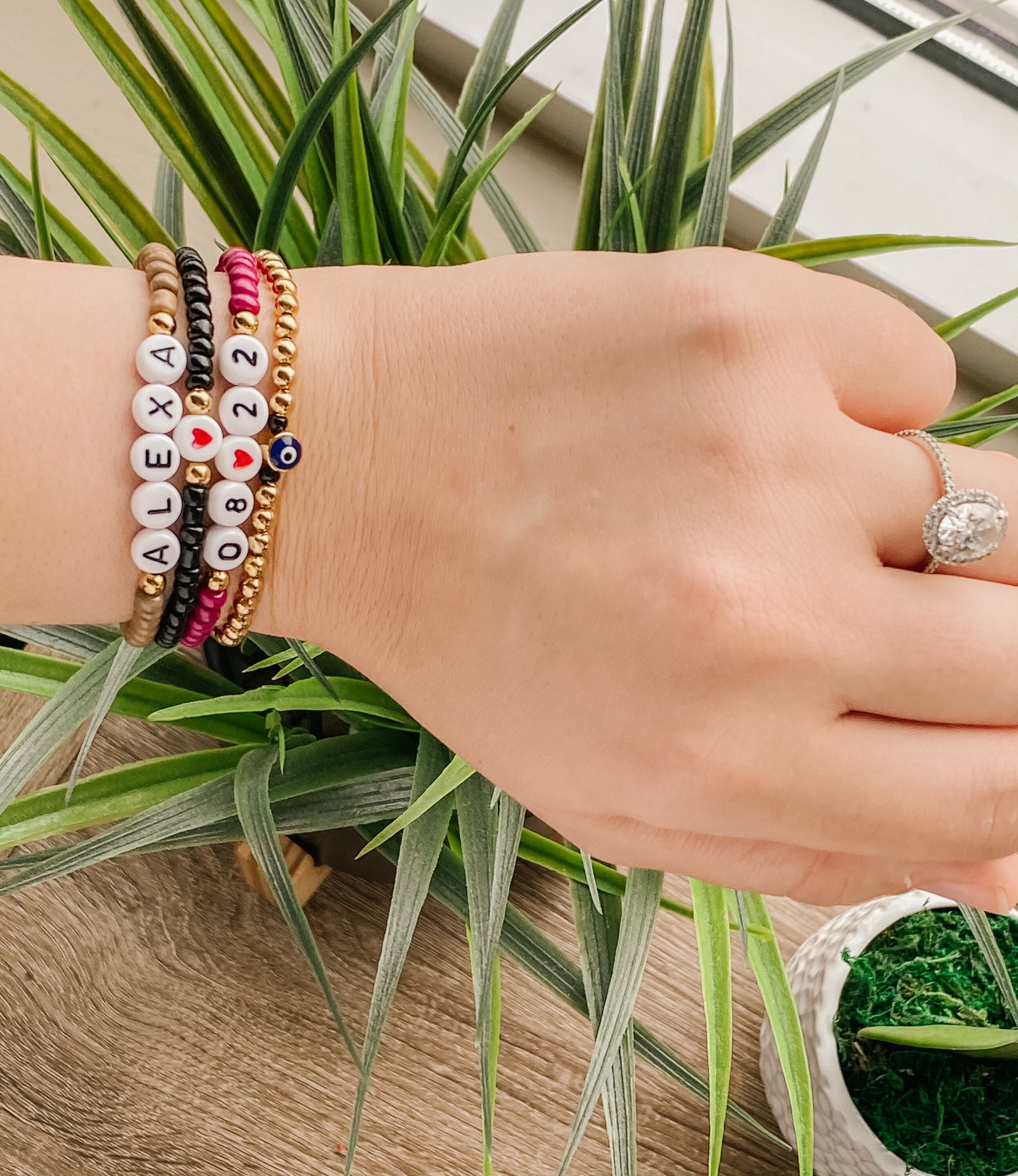 NEW Beaded Charm Stretch Bracelet Etsy