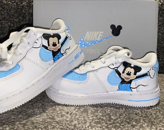 Kids custom Nike Air Force x Mickey Mouse Inspired
