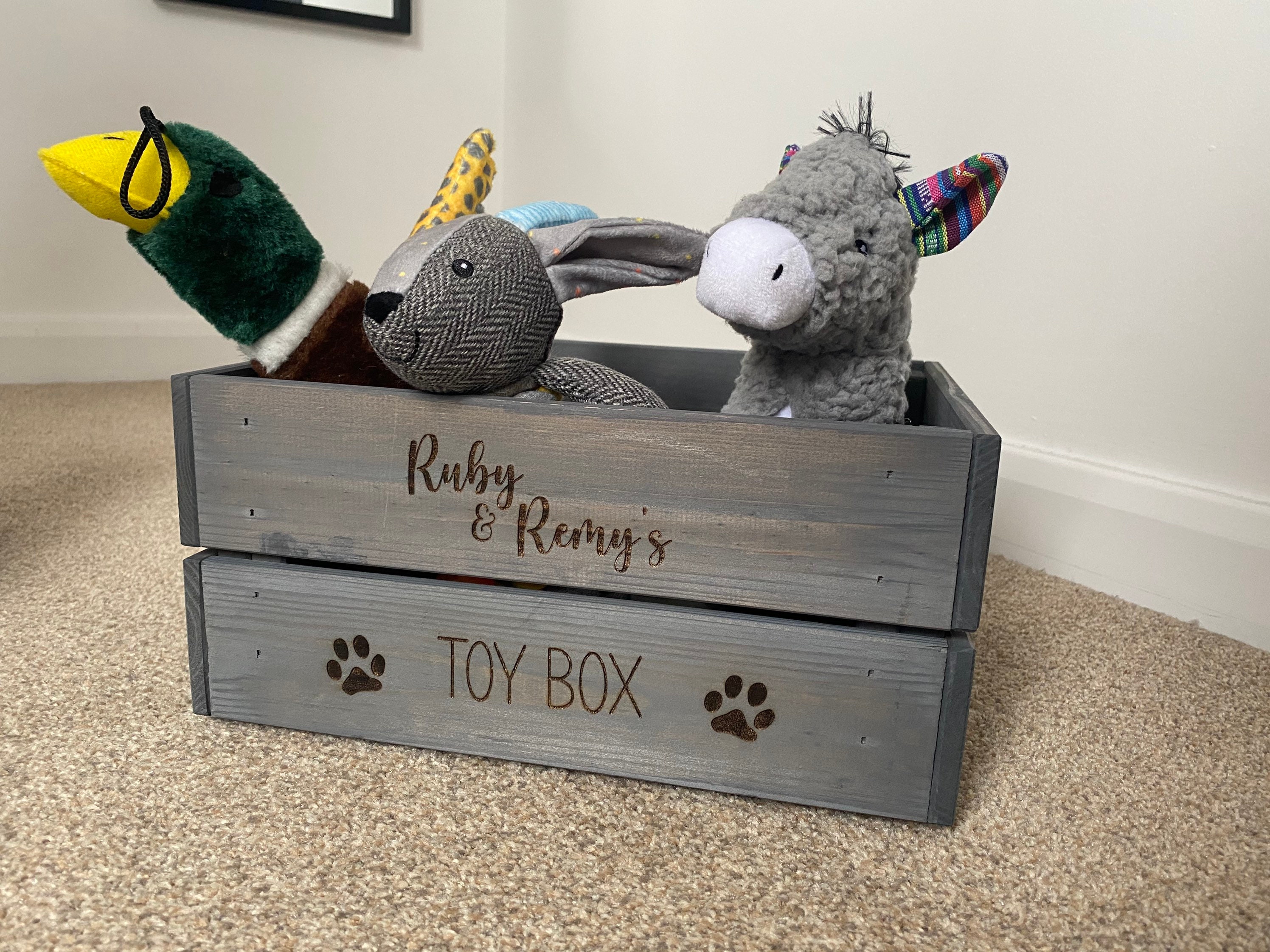 amazon personalised dog toy box