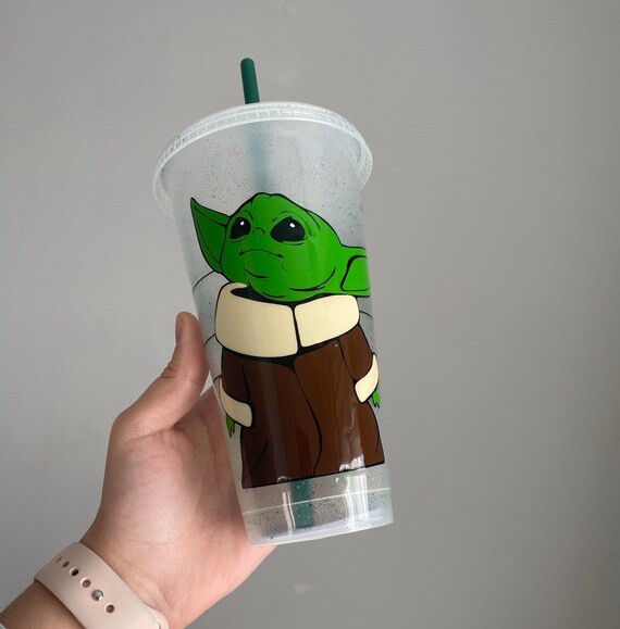 Baby yoda Starbucks cold cup