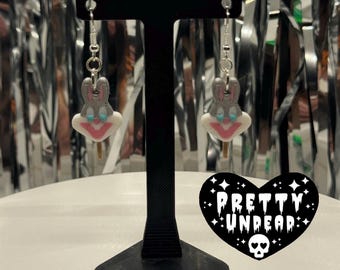 Hase Eis am Stiel Ohrringe – 90er Jahre Cartoon Eis Ohrhänger, Nostalgische Ohrhänger, Lustige Ohrhänger, Retro Sommer Accessoires