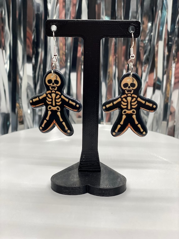 Spooky Holiday Earrings – Halloween Christmas Mashup Jewelry, Gothmas Accessories, Cute Creepy Holiday Gift, Alternative Christmas Earrings