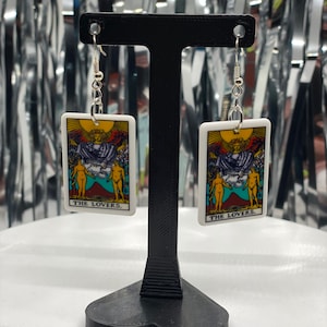 Tarot Card Earrings | Witchy Boho Jewelry | Major Arcana Accessories | Mystical Dangle Earrings | Spiritual Gift for Her | Occult Style