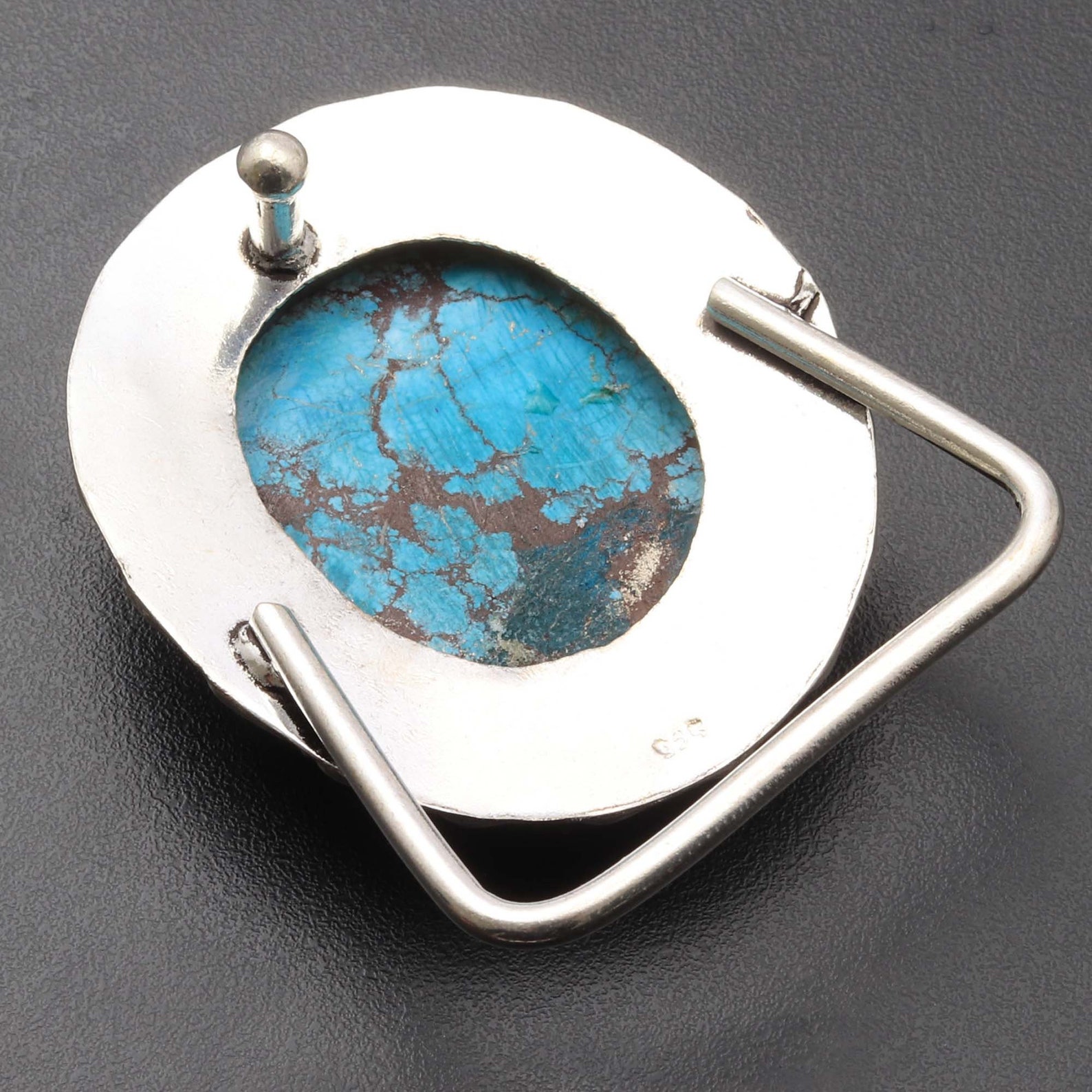 Turquoise Belt Buckle Gemstone Belt Buckle Sterling Silver Etsy