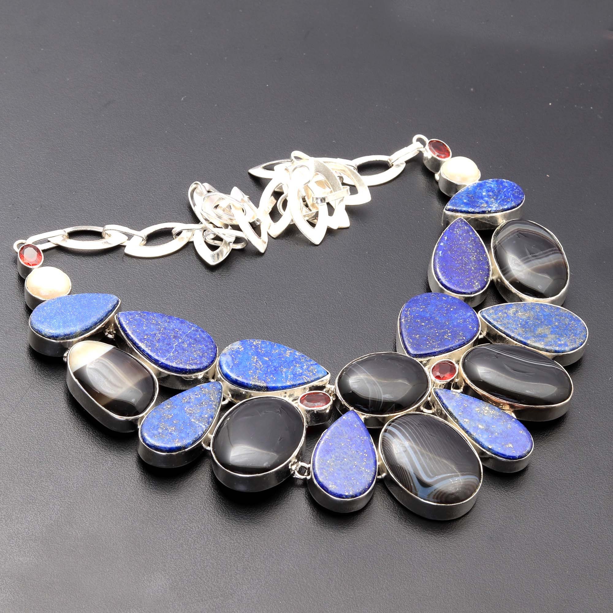 Lapis Lazuli Necklace Woman Necklace Gemstone Jewellery Gift Etsy