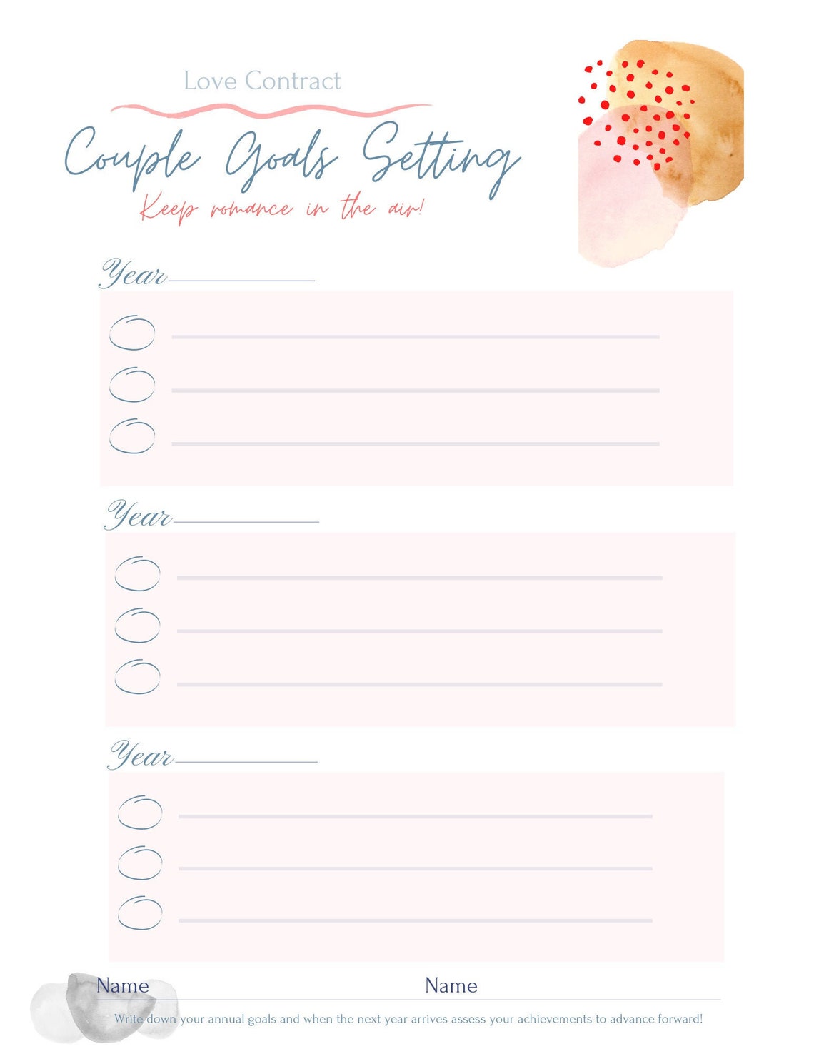 Couple Goals Setting Newlyweds Goal Setting Marriage Etsy