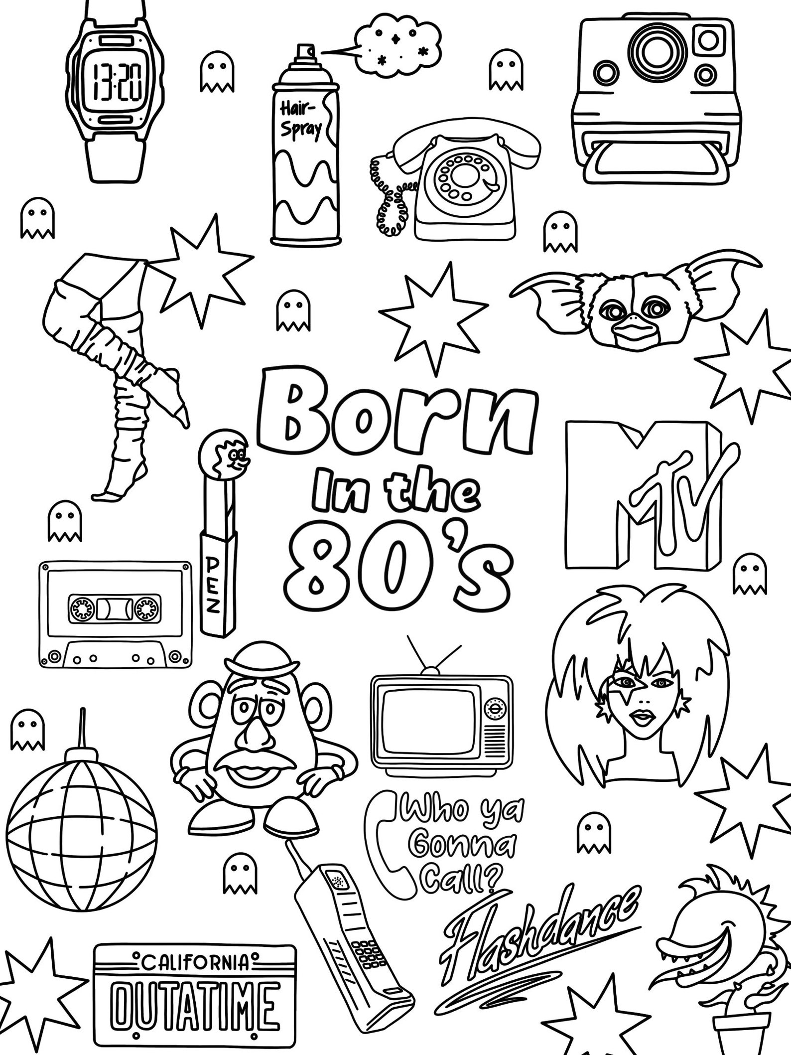 Coloring Pages 80s Wuzzles Kids Cute Animals Printable Cartoon Books ...