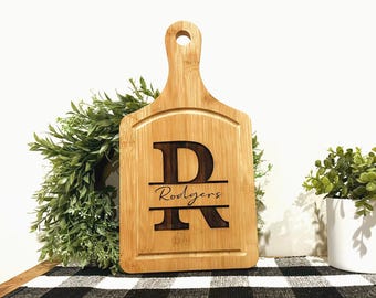 Bamboo Monogram Cutting Board - Personalizable