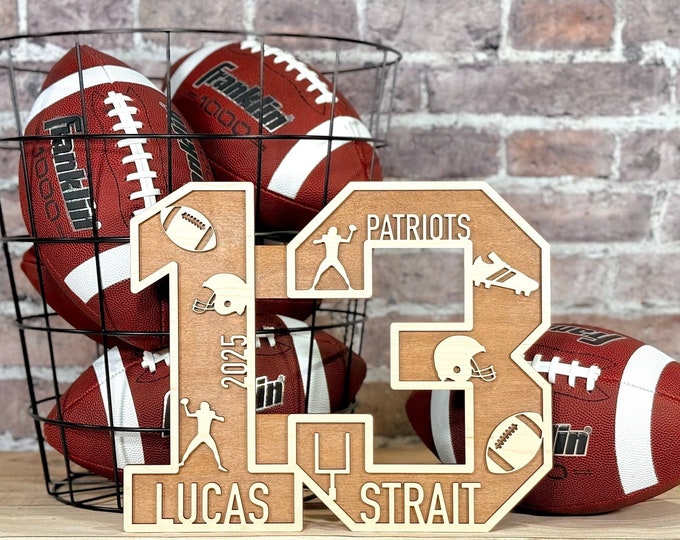 Football Player Sign - Personalizable