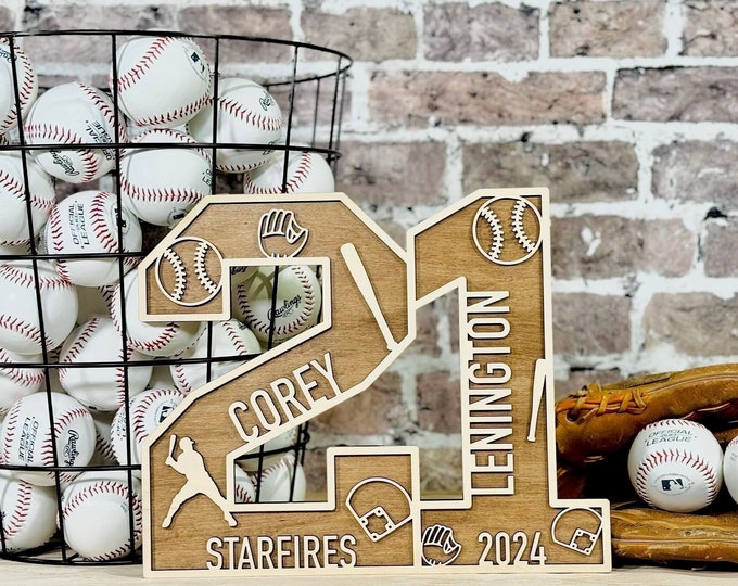 Baseball Player Sign - Personalizable