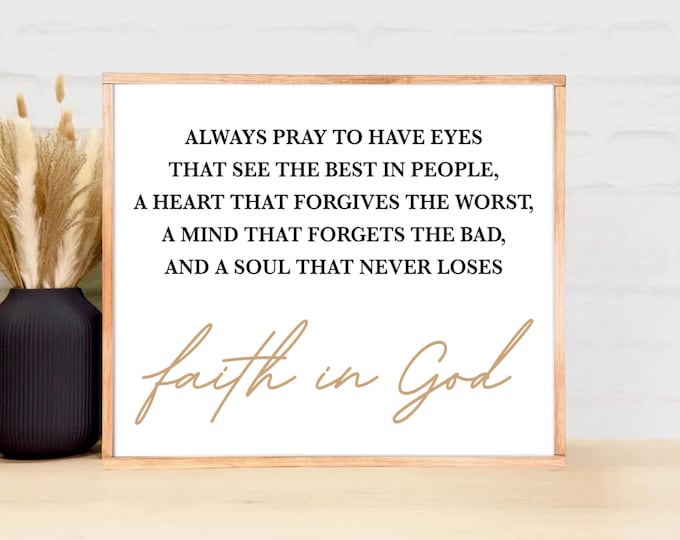 Faith In God Framed Sign
