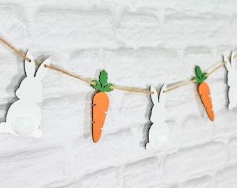 Bunnies & Carrots Easter Banner