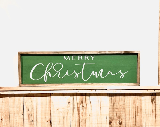 Merry Christmas Large Framed Sign