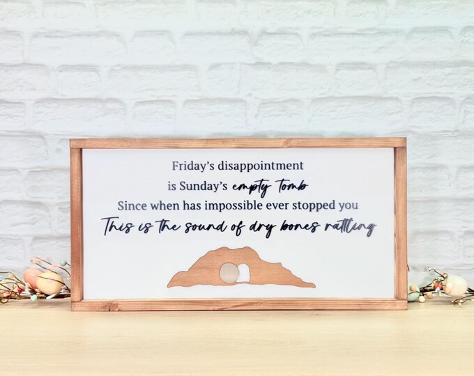 Dry Bones Rattling Framed Sign