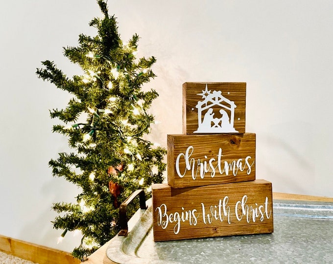 Christmas Begins With Christ Block Set